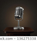 Retro karaoke room microphone 136275338