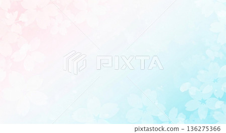 Pastel spring background material with cherry blossom silhouettes Pastel spring background material with cherry blossom silhouettes 136275366