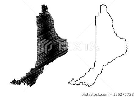 Alto Alegre dos Parecis municipality (State of Rondonia or Rondonia, RO, Municipalities of Brazil, Federative Republic of Brazil) map vector illustration, scribble sketch map Alto Alegre dos Parecis municipality (State of Rondonia or Rondonia, RO, Municipalities of Brazil, Federative Republic of Brazil) map vector illustration, scribble sketch map 136275728