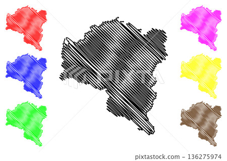 Bludenz district (Republic of Austria or osterreich, Vorarlberg or Vorarlbearg state) map vector illustration, scribble sketch Bezirk Bludenz map Bludenz district (Republic of Austria or osterreich, Vorarlberg or Vorarlbearg state) map vector illustration, scribble sketch Bezirk Bludenz map 136275974