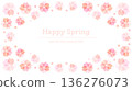 cute cherry blossom frame 136276073