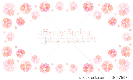 cute cherry blossom frame cute cherry blossom frame 136276073