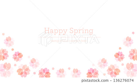 cute cherry blossom frame 136276074