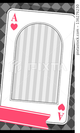 背景素材為紅桃A和哥德撲克牌邊框,直式版 背景素材為紅桃A和哥德撲克牌邊框,直式版 136276230