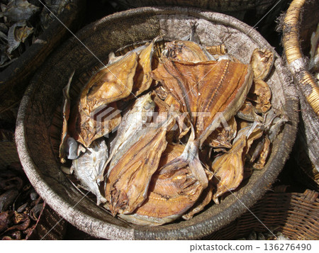 Dried fish for sale in Mali, Africa, 2014. Dried fish for sale in Mali, Africa, 2014. 136276490