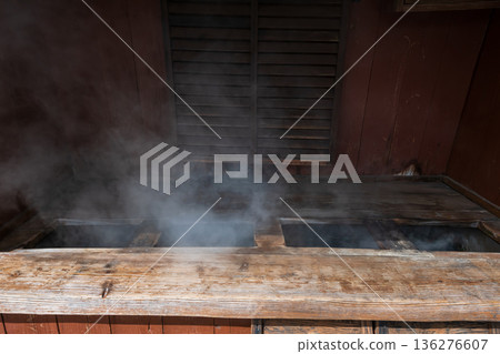 Kamado Jigoku or Cooking Pot Hell hot springs steam, Beppu 136276607