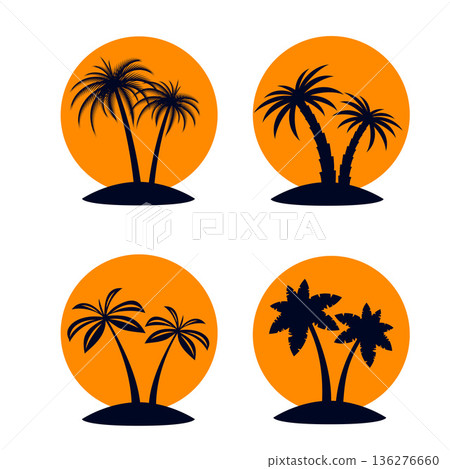 Tropical Palm Trees 136276660