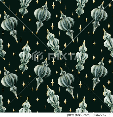 Hanging decorations turquoise sage blue green paper or wooden lanterns seamless pattern. Watercolor hand painted illustration isolated on dark background for Ramadan design Muslim holiday Eid Mubarak Hanging decorations turquoise sage blue green paper or wooden lanterns seamless pattern. Watercolor hand painted illustration isolated on dark background for Ramadan design Muslim holiday Eid Mubarak 136276702