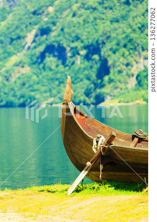 Tourism and travel. Mountains and fjord in Norway. 136277062