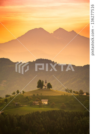 Sveti Tomaz, Slovenia - Sunrise Saint Thomas church, Skofja Loka Sveti Tomaz, Slovenia - Sunrise Saint Thomas church, Skofja Loka 136277516