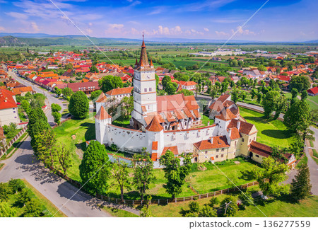Harman, Romania. Medieval fortified Church of Honigberg in Transylvania Harman, Romania. Medieval fortified Church of Honigberg in Transylvania 136277559
