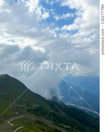 Ridge of Mount Aibga in Krasnaya Polyana Sochi Ridge of Mount Aibga in Krasnaya Polyana Sochi 136277766