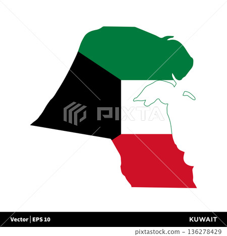 Kuwait - Asia Countries Map and Flag Icon Vector Logo Template Illustration Design. Vector EPS 10. Kuwait - Asia Countries Map and Flag Icon Vector Logo Template Illustration Design. Vector EPS 10. 136278429