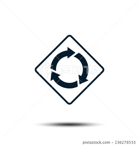 Road Sign Vector Logo Template Illustration EPS 10 136278533