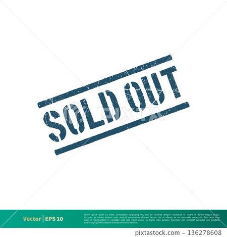 Sold Out Vector Banner Template Illustration Design. Vector EPS 10. Sold Out Vector Banner Template Illustration Design. Vector EPS 10. 136278608