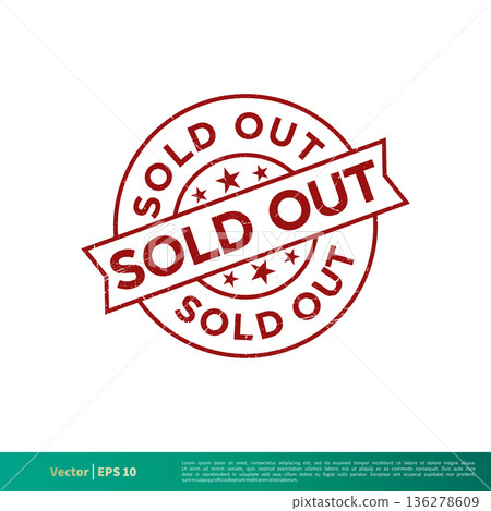 Sold Out Vector Banner Template Illustration Design. Vector EPS 10. Sold Out Vector Banner Template Illustration Design. Vector EPS 10. 136278609