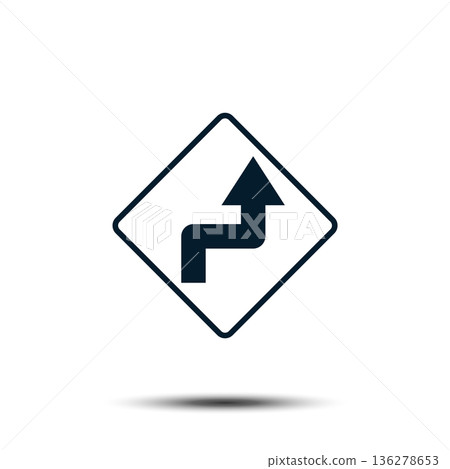 Road Sign Vector Logo Template Illustration EPS 10 136278653
