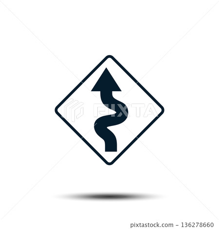 Road Sign Vector Logo Template Illustration EPS 10 136278660