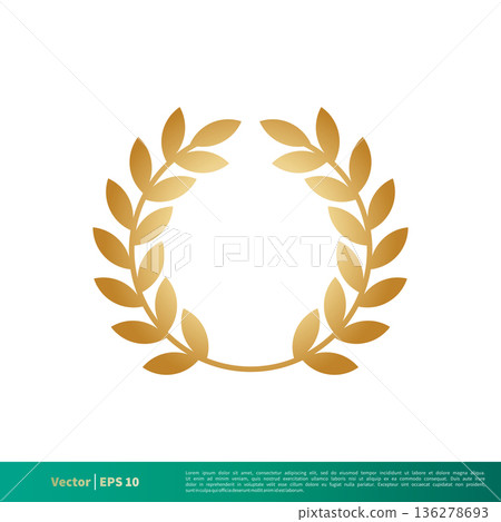 Gold Laurel Icon Vector Logo Template Illustration Design. Vector EPS 10. Gold Laurel Icon Vector Logo Template Illustration Design. Vector EPS 10. 136278693