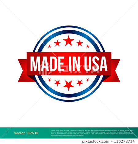 Made in USA Stamp Vector Template Illustration Design. Vector EPS 10. Made in USA Stamp Vector Template Illustration Design. Vector EPS 10. 136278734