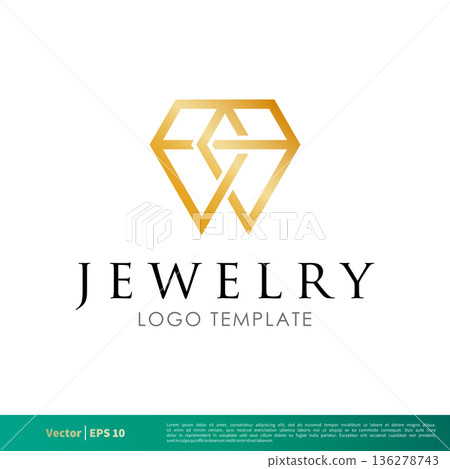 Jewelry, Diamond Icon Vector Logo Template Illustration Design. Vector EPS 10. 136278743