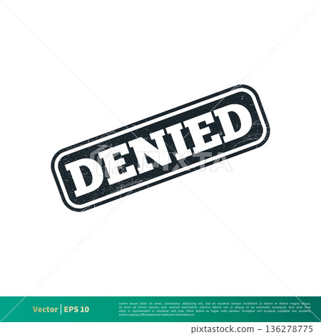 Denied Banner Vector Template Illustration Design. Vector EPS 10. Denied Banner Vector Template Illustration Design. Vector EPS 10. 136278775