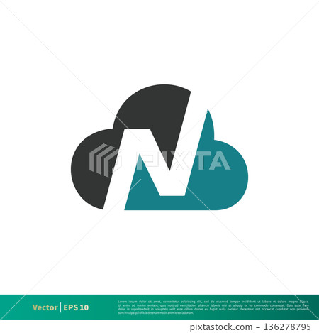 N Letter Cloud Logo Template Illustration Design. Vector EPS 10. N Letter Cloud Logo Template Illustration Design. Vector EPS 10. 136278795