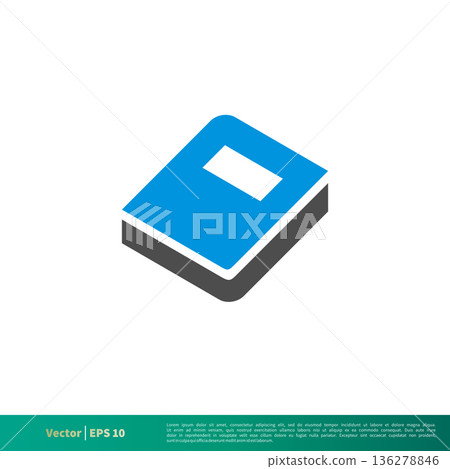 Blue Book Vector Icon Logo Template Illustration Design. Vector EPS 10. 136278846