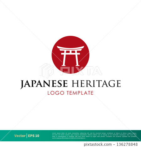 Japanese Torii Gate Vector Icon Logo Template Illustration Design. Vector EPS 10. Japanese Torii Gate Vector Icon Logo Template Illustration Design. Vector EPS 10. 136278848