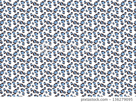 Heisei retro light blue leopard print 136279095