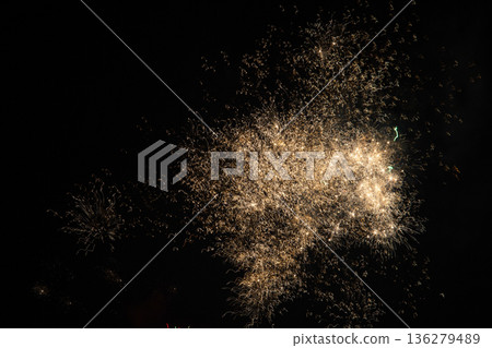 Fireworks celebrating the coming new year. 136279489