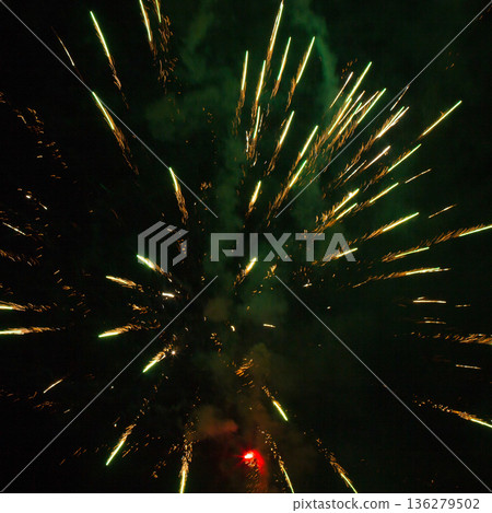 Fireworks celebrating the coming new year. 136279502