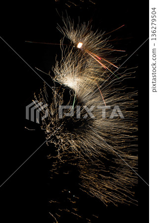Fireworks celebrating the coming new year. 136279504
