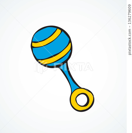 Rattle. Vector drawing Rattle. Vector drawing 136279609