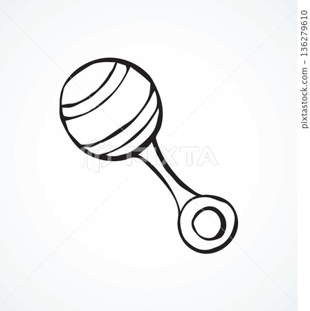 Rattle. Vector drawing Rattle. Vector drawing 136279610