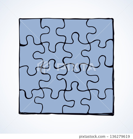 Puzzles. Vector drawing 136279619