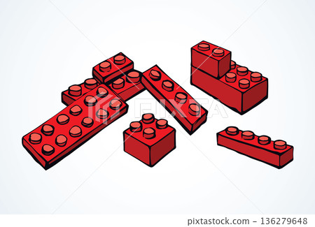 Lego. Vector drawing 136279648