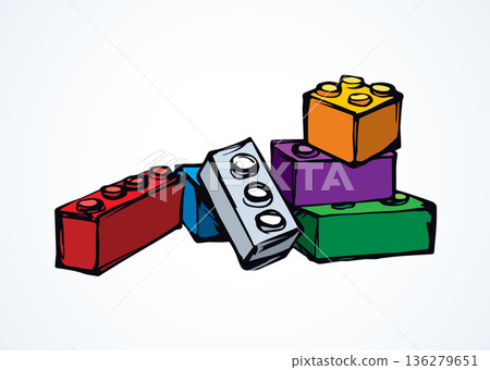 Lego. Vector drawing 136279651