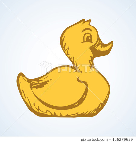 Rubber Ducking. Vector drawing Rubber Ducking. Vector drawing 136279659