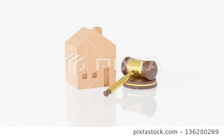 Property Law and Real Estate Legal Justice Concept 3d render. Property Law and Real Estate Legal Justice Concept 3d render. 136280269