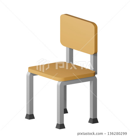 Japanese school chairs | 3DCG 136280299