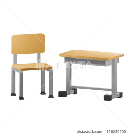 Japanese school chairs and desks | 3DCG Japanese school chairs and desks | 3DCG 136280300