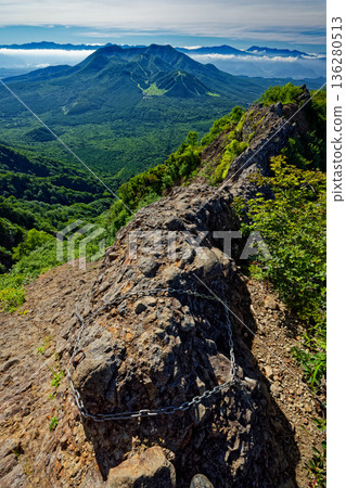 從有之頭渡渡渡道上可以看到戶隱山和飯綱山 136280513