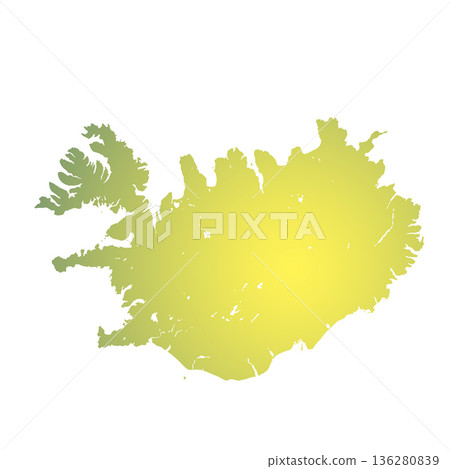 Map of Iceland, sign silhouette. World Map Globe. Vector Illustration isolated on transparent background. Europe continent 136280839