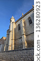 Historic architecture of tordesillas church against blue sky 136280923