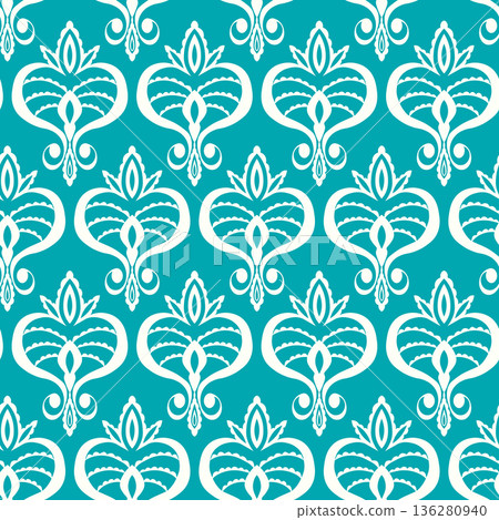 Seamless pattern with geometric aboriginal ornament. Ethnic tribal rounded color background. Afican, australian motiph. Dots painting. Vector illustration, template design for cloth, card, fabric 136280940