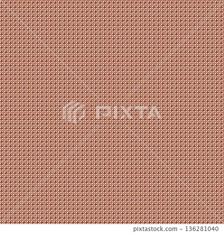 Geometric houndstooth brown and white seamless pattern with pied-de-poule ornament. Monochrome graphic design. Modern minimalist stylish squared background. Vector chequered motif for fabric, textile Geometric houndstooth brown and white seamless pattern with pied-de-poule ornament. Monochrome graphic design. Modern minimalist stylish squared background. Vector chequered motif for fabric, textile 136281040