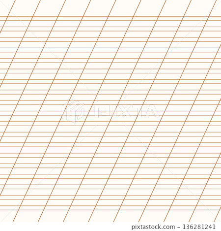 Graph paper. Printable lined grid paper with color horisontal, diagonal lines. Geometric pattern for school, oblique notebook. Realistic lined paper blank. Exercise page for calligraphy 136281241