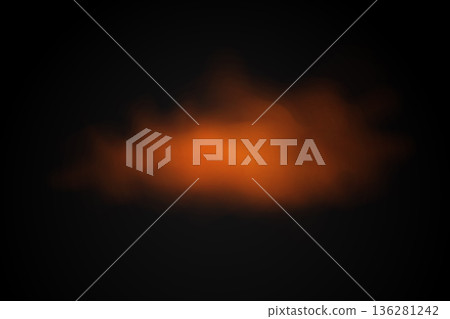 Color smoke effect background. Realistic decorative fog in the air, vapor, creeping smoke puff. Layout of cloudy smog. Transparency vector illustration 136281242