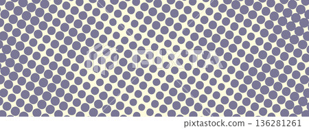 Abstract pop art creative concept. Colorful polka dots retro comics background. Cartoon modern halftone pattern. Design for poster, card, sale banner, empty bubble 136281261
